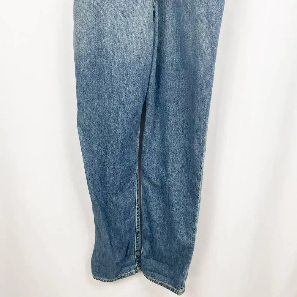 GAP Kids Distressed‎ Jean Overalls L Medium Indigo Denim